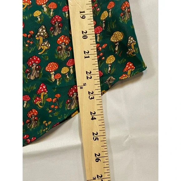 J. Crew Green Floral Ruffled V-Neck Mushroom Blouse - Picture 8 of 10